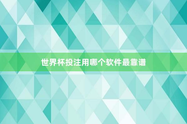 世界杯投注用哪个软件最靠谱